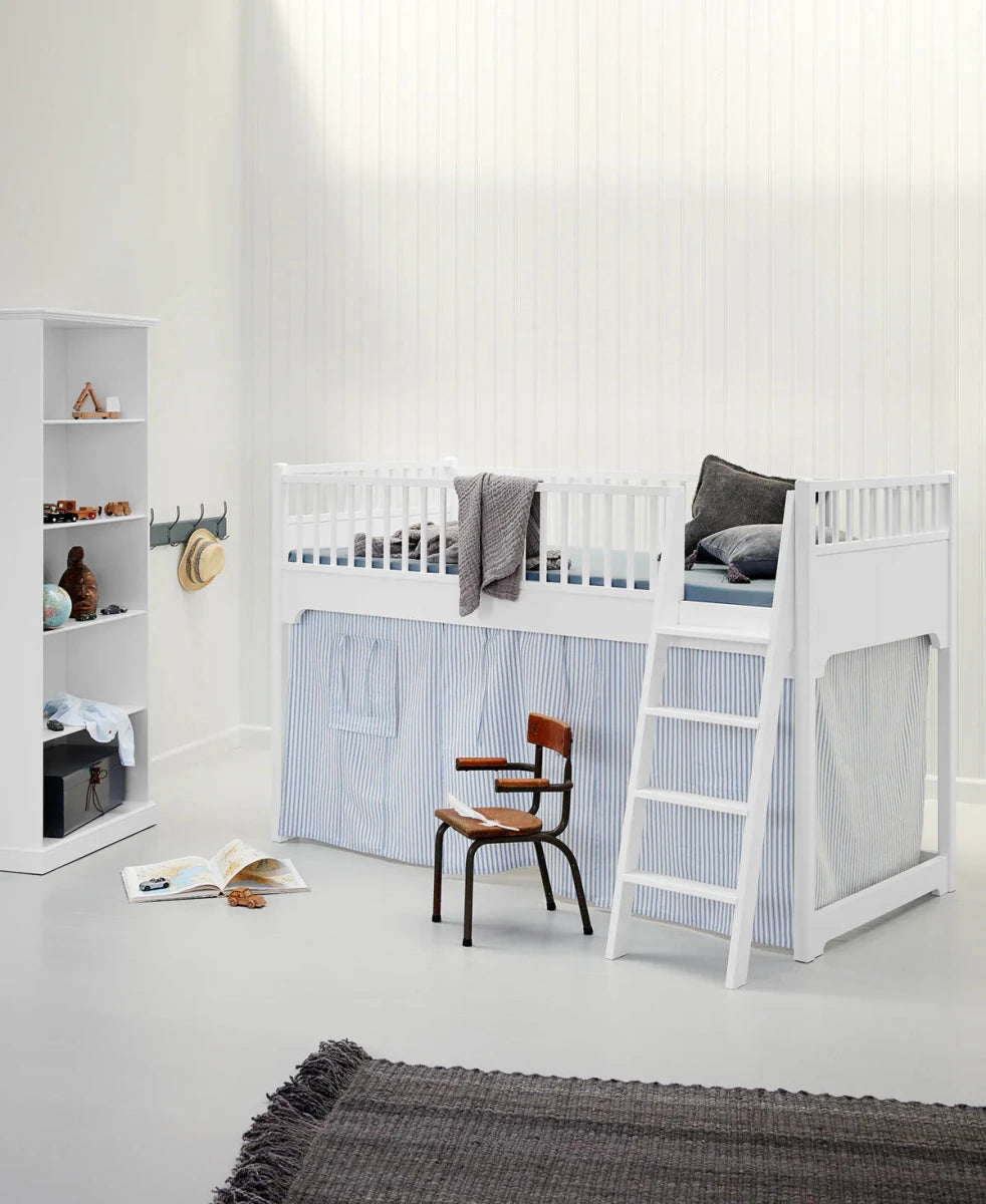 Curtain for Seaside Classic Bunk Bed, Low Loft Bed and Junior Low Loft Bed, Blue Striped (Pre - Order) - LPM Home