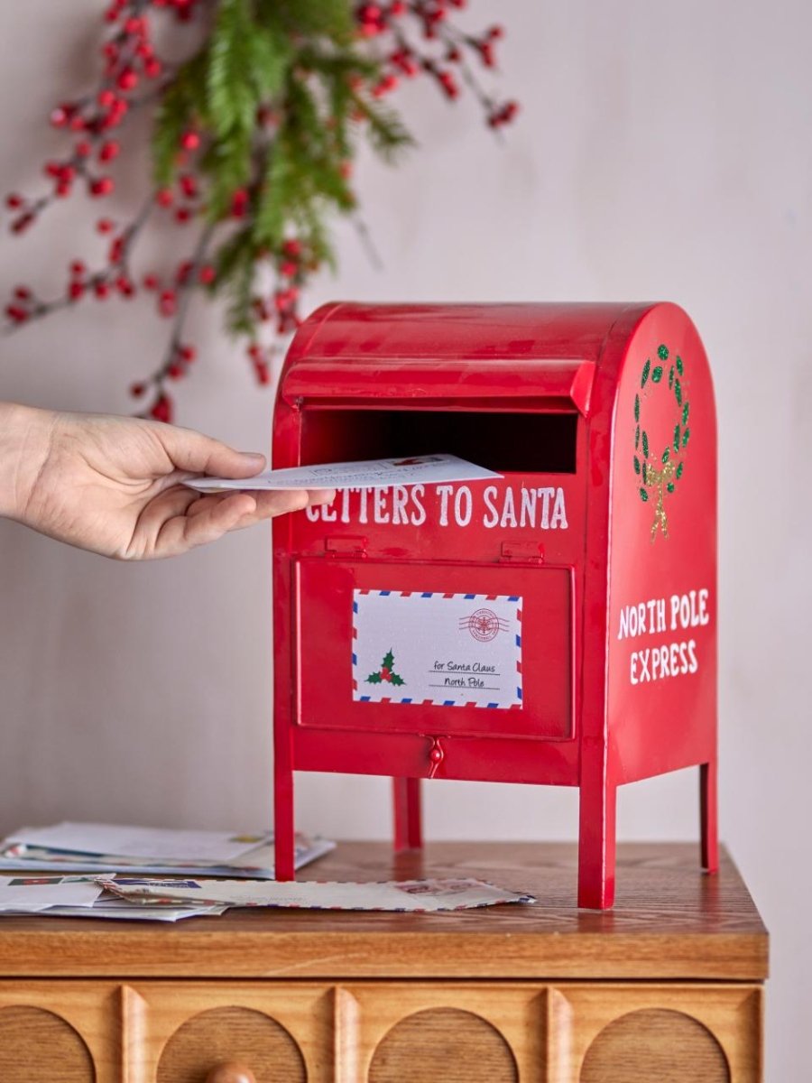 Deco Mailbox Carlo, Red, Metal - LPM Home