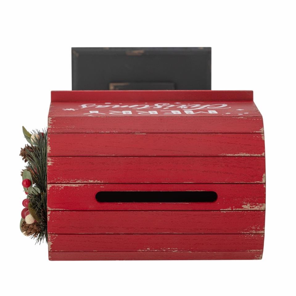 Deco Postbox Carlo, Red, MDF - Le Petit Marché Home Furniture