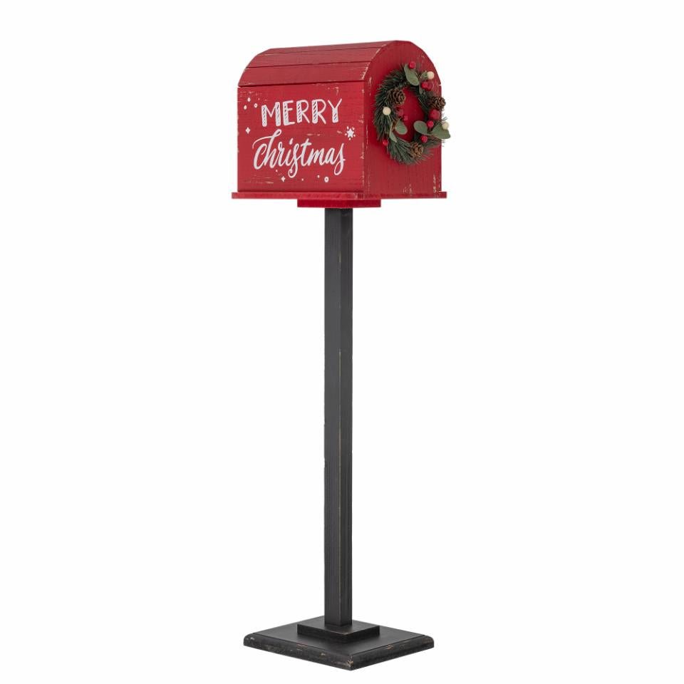 Deco Postbox Carlo, Red, MDF - Le Petit Marché Home Furniture