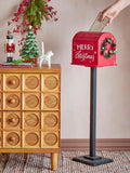 Deco Postbox Carlo, Red, MDF - LPM Home