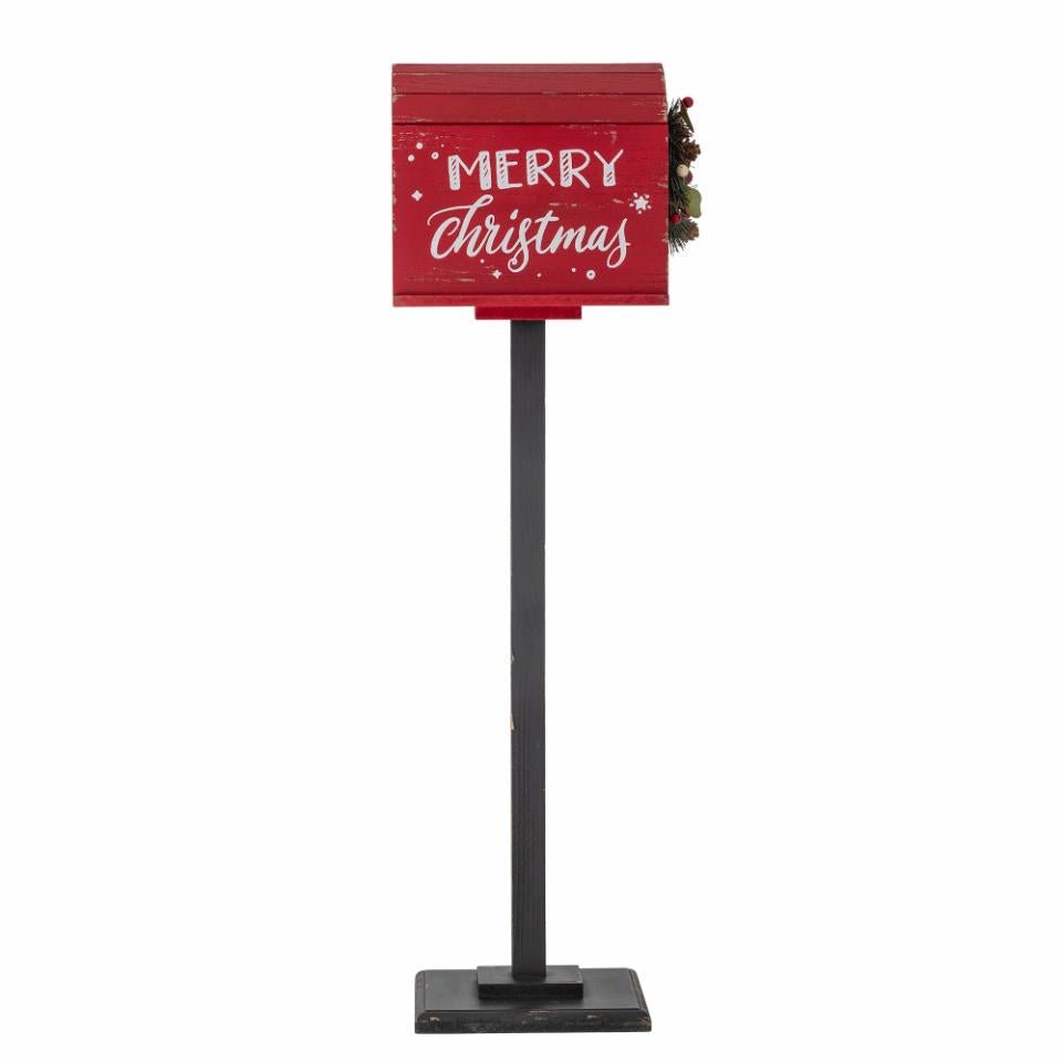 Deco Postbox Carlo, Red, MDF - Le Petit Marché Home Furniture