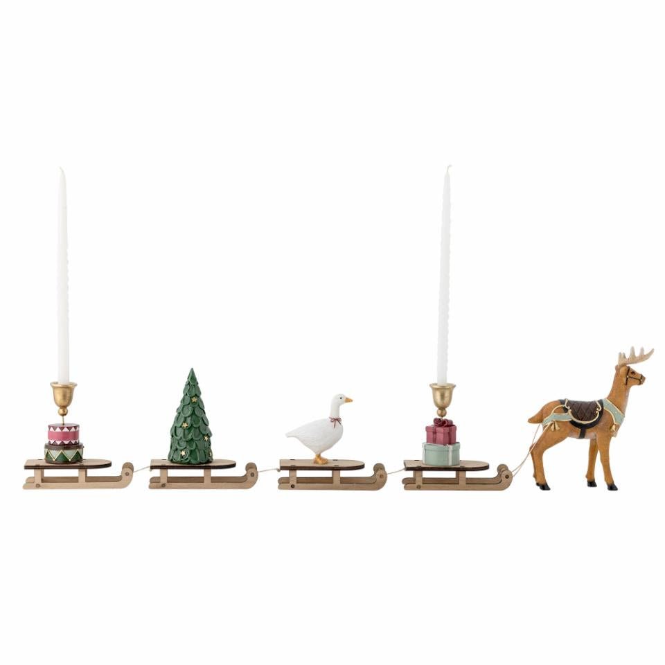 Deco Sleigh Dasher, Multi, Polyresin - LPM Home