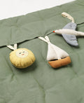 Embroidered Play Mattress, Sailboats SOH - Le Petit Marché Home Furniture