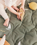 Embroidered Play Mattress, Sailboats SOH - Le Petit Marché Home Furniture