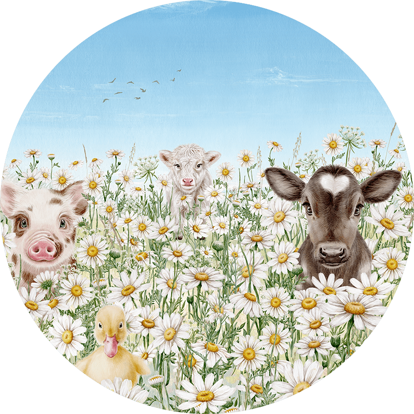 Farm Animals - Circle - Le Petit Marché Home Furniture