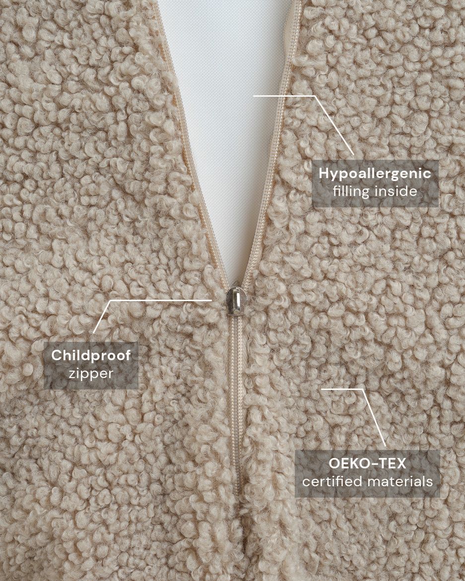 Flipster Bouclé, Biscuit Beige - Fabric Close-up - LPM Home