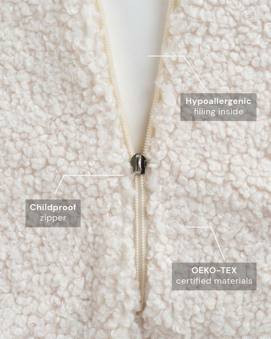 Flipster Bouclé, Cream White - Fabric Close-up - LPM Home