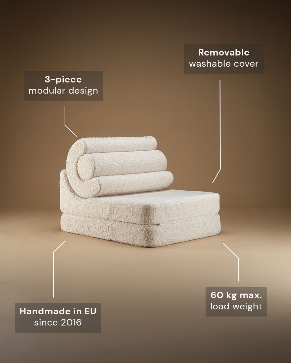 Flipster Bouclé, Cream White - Features - LPM Home