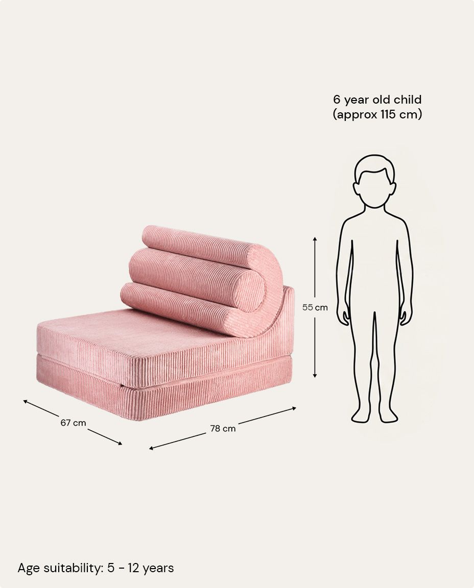 Flipster Corduroy, Pink Mousse - Size Guide - LPM Home