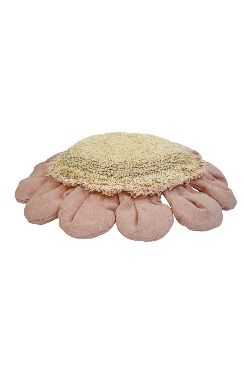Floor Cushion Pink Daisy - Le Petit Marché Home Furniture