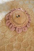 Floor Cushion, Pink Daisy - Le Petit Marché Home Furniture