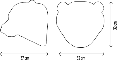 Head, Oliver the Brown Bear - Le Petit Marché Home Furniture