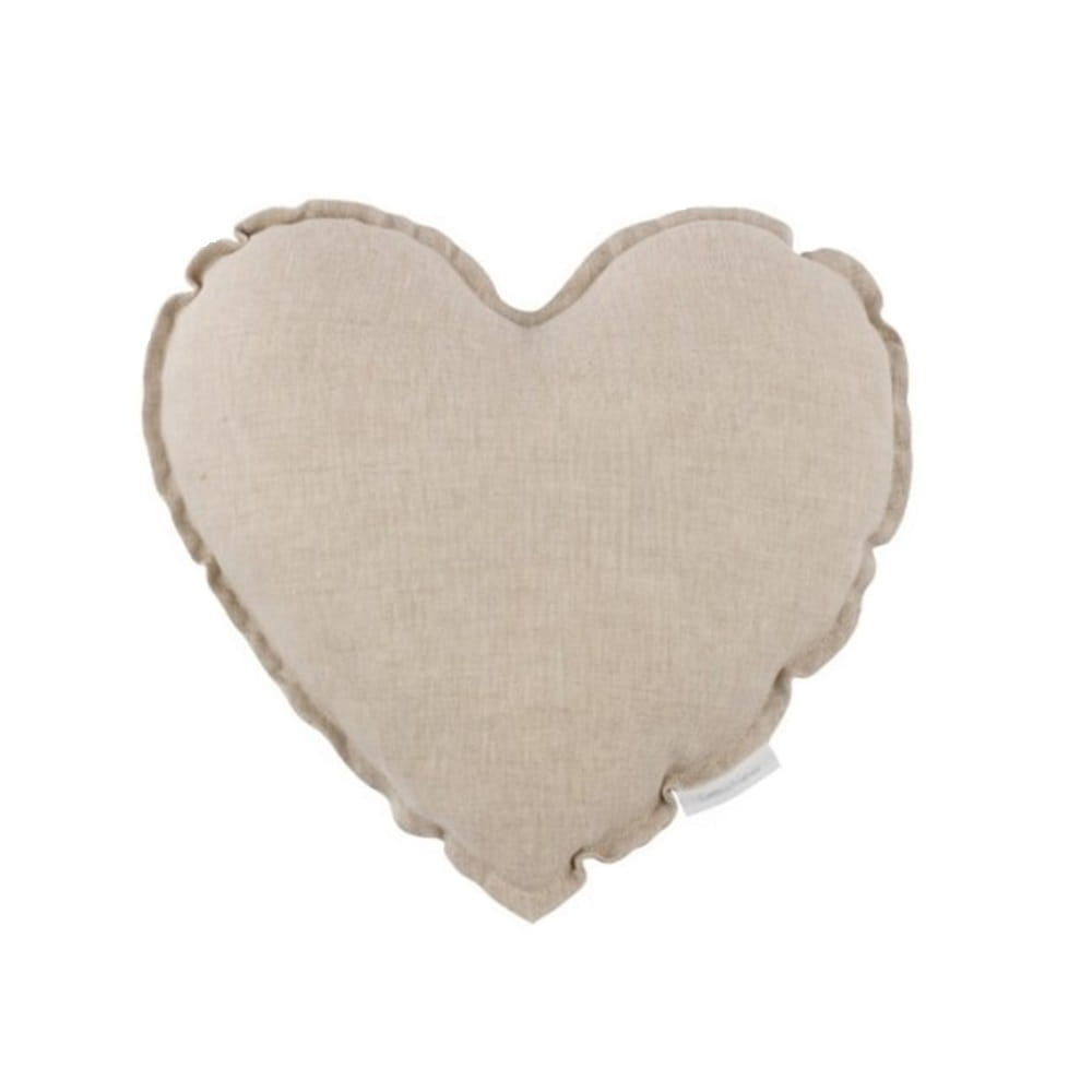 Heart Pillow Mini, Linen Natural - LPM Home