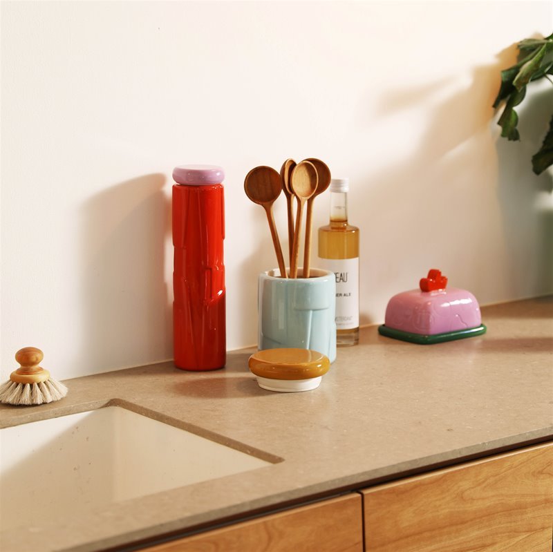 Jar Flake, Blue - Le Petit Marché Home Furniture