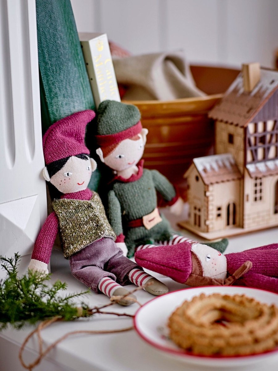 Jingle Deco, Green, Linen, Set of 3 - Le Petit Marché Home Furniture