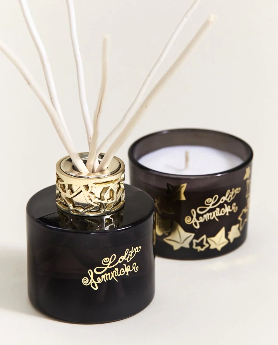Lampe Gift Set, Lolita Lempicka Perfumed Duo Bouquet & Candle, Black Edition - Le Petit Marché Home Furniture