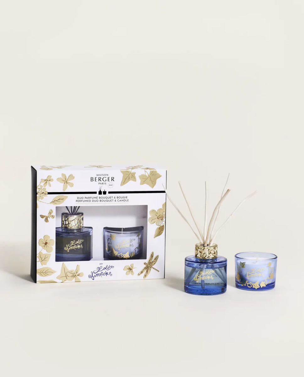 Lampe Gift Set, Lolita Lempicka Perfumed Duo Bouquet & Candle, Lilac - Le Petit Marché Home Furniture