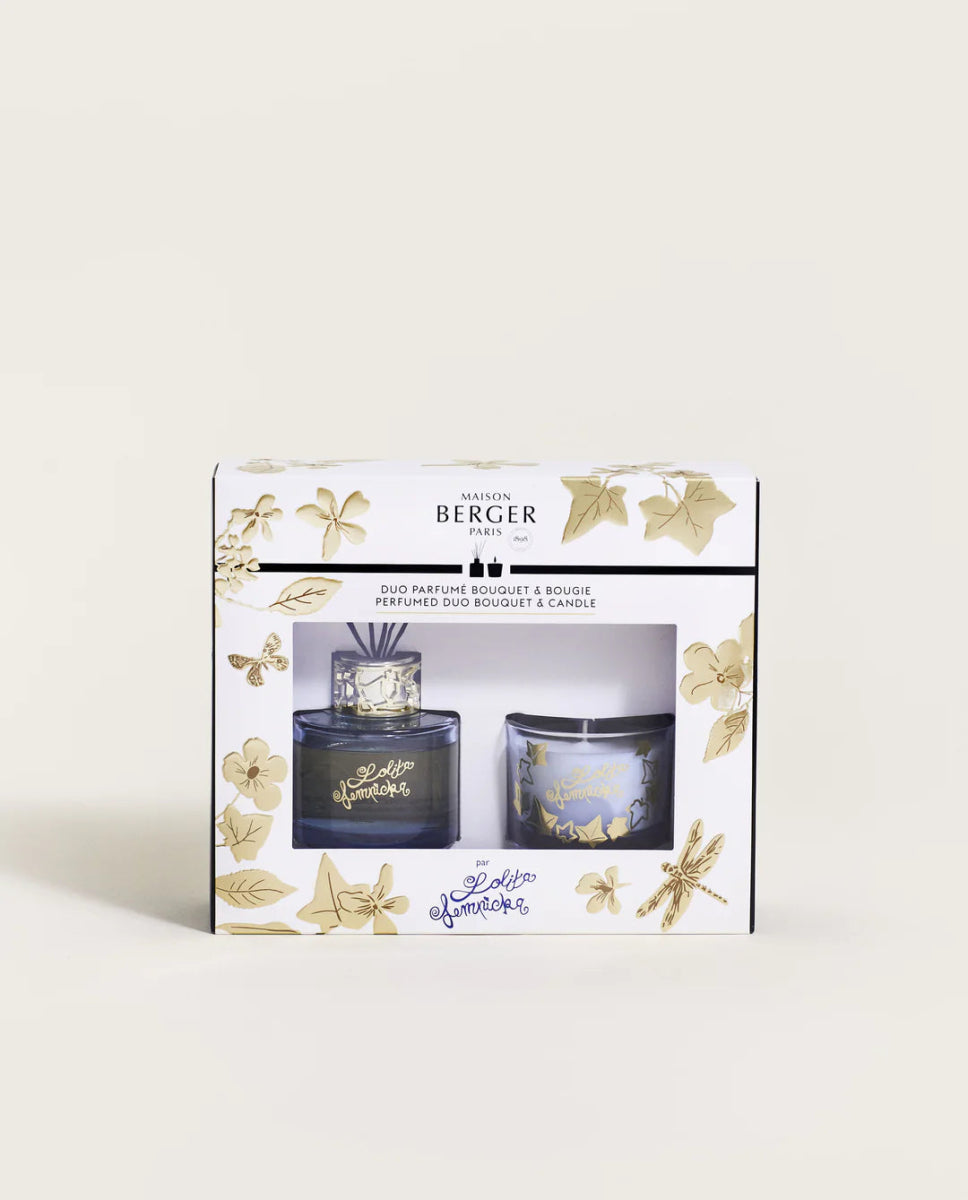 Lampe Gift Set, Lolita Lempicka Perfumed Duo Bouquet & Candle, Lilac - Le Petit Marché Home Furniture