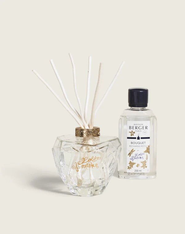 Lampe Gift Set, Lolita Lempicka Premium Transparent Bouquet with Lolita Lempicka Scented Bouquet Refill 200ml - Le Petit Marché Home Furniture