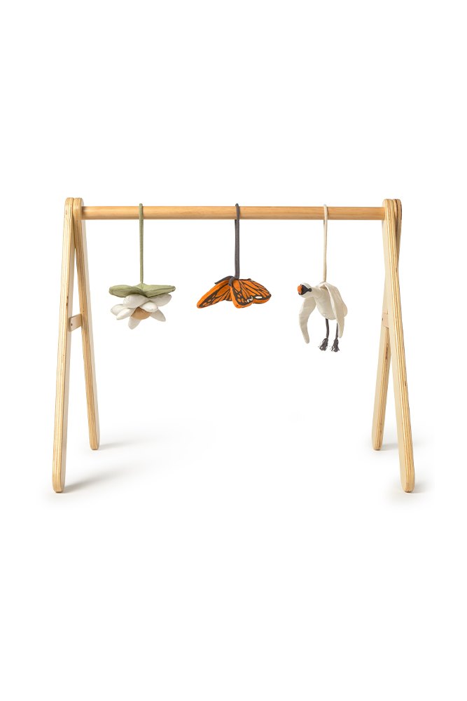 Baby Gym Swan & Set of 3 rattle toy hangers/Swan - Le Petit Marché Home Furniture