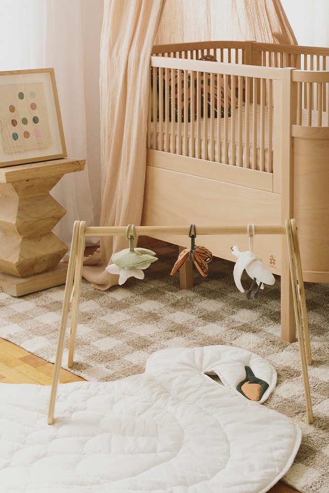 Baby Gym Swan & Set of 3 rattle toy hangers/Swan - Le Petit Marché Home Furniture