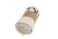 Knitted Blanket ABC, Natural/Black - Le Petit Marché Home Furniture