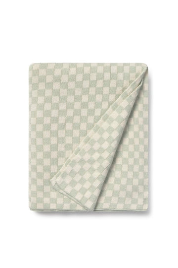 Knitted Blanket Tiles, Blue Sage - Le Petit Marché Home Furniture