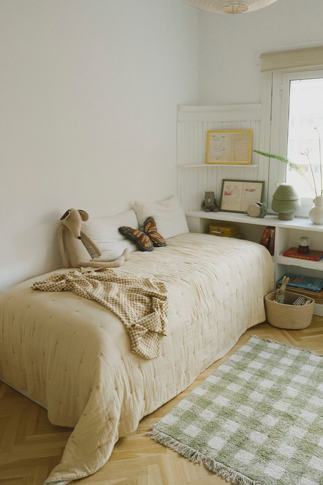 Knitted Blanket Tiles, Honey - Le Petit Marché Home Furniture