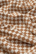 Knitted Blanket Tiles, Toffee - Le Petit Marché Home Furniture