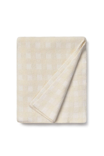 Knitted Blanket Vichy, Ivory - Le Petit Marché Home Furniture