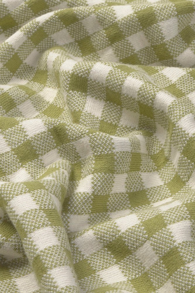 Knitted Blanket Vichy Matcha - Le Petit Marché Home Furniture
