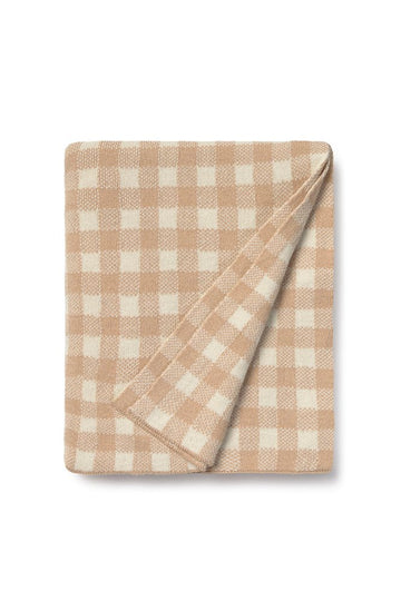 Knitted Blanket Vichy, Rose - Le Petit Marché Home Furniture