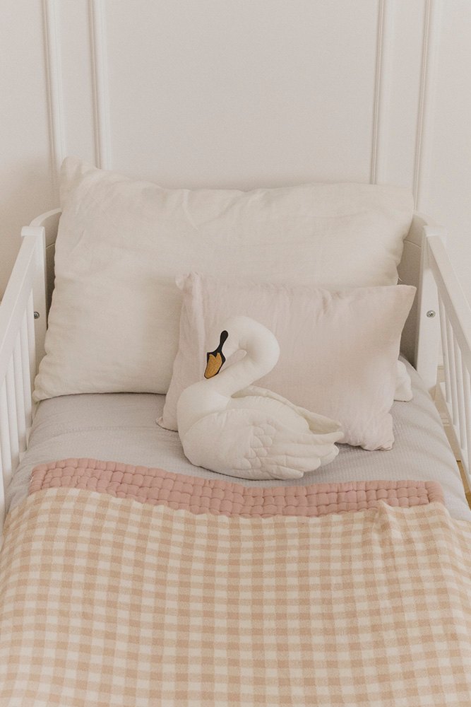 Knitted Blanket Vichy, Rose - Le Petit Marché Home Furniture