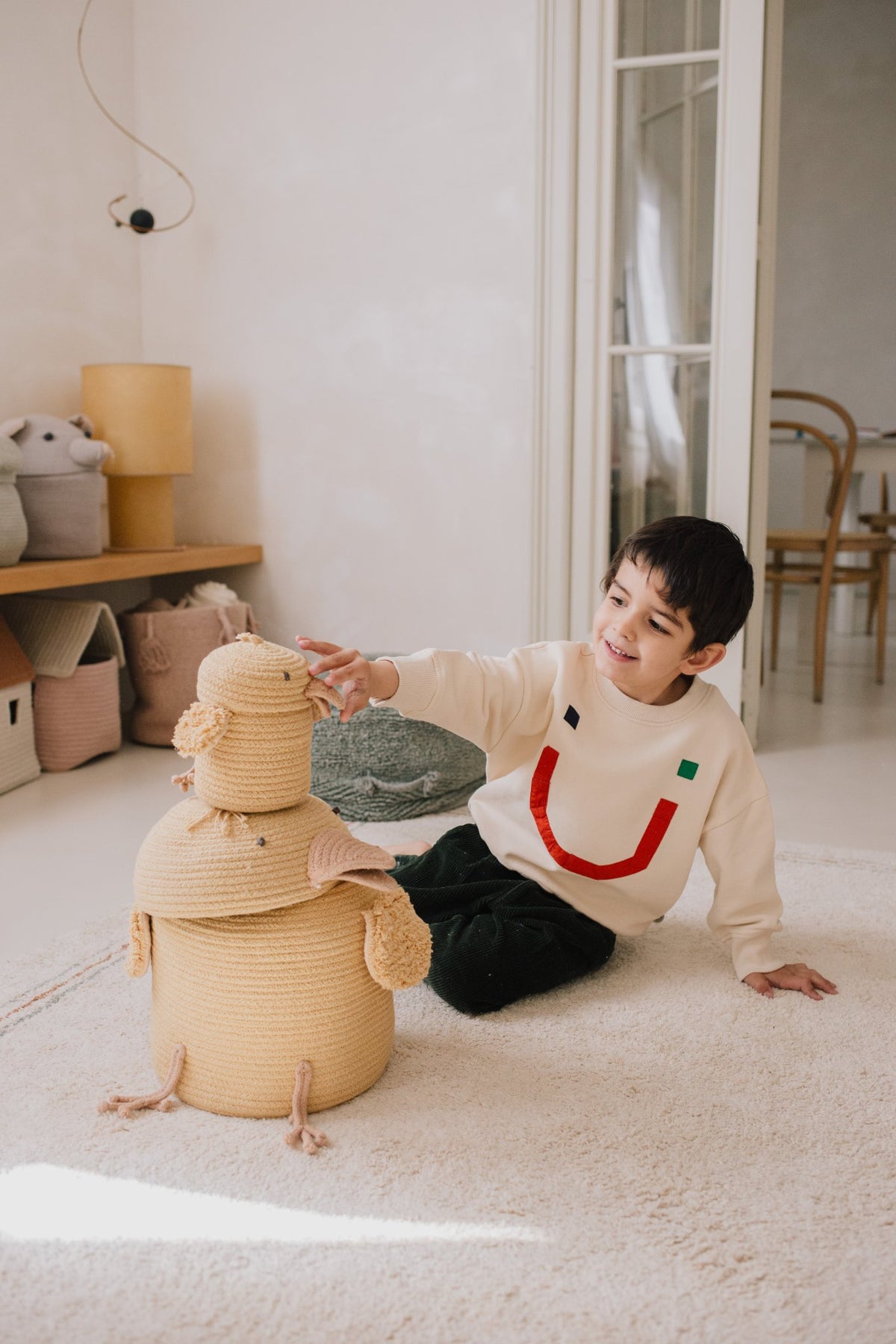 Basket Mini Charlie the Chicken - Le Petit Marché Home Furniture