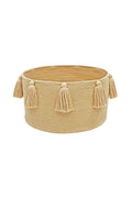 Basket New Tassels, Honey - Le Petit Marché Home Furniture
