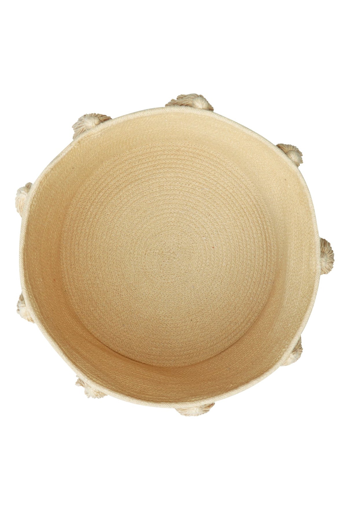Basket New Tassels, Honey - Le Petit Marché Home Furniture