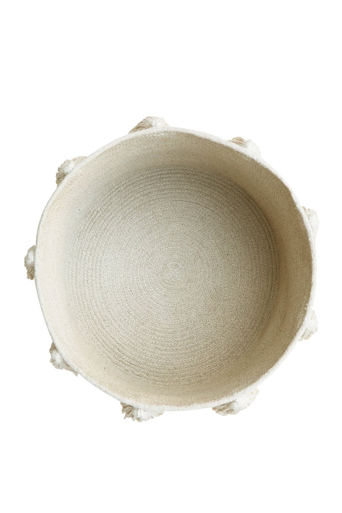 Basket Tassels Natural - Le Petit Marché Home Furniture