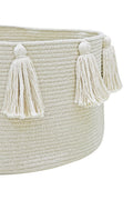 Basket Tassels Natural - Le Petit Marché Home Furniture