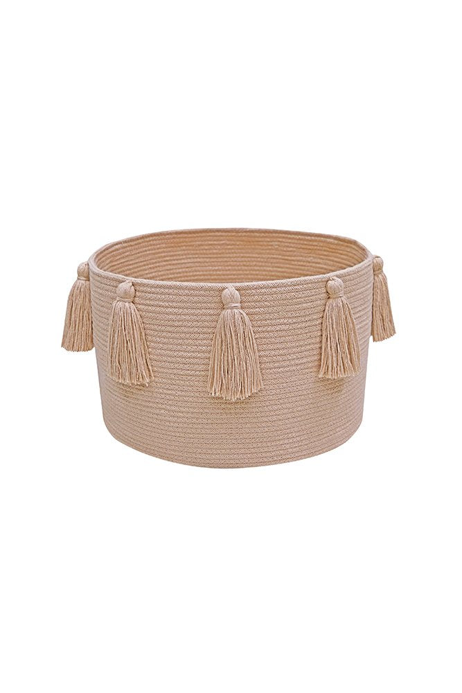 Basket New Tassels, Rose - Le Petit Marché Home Furniture