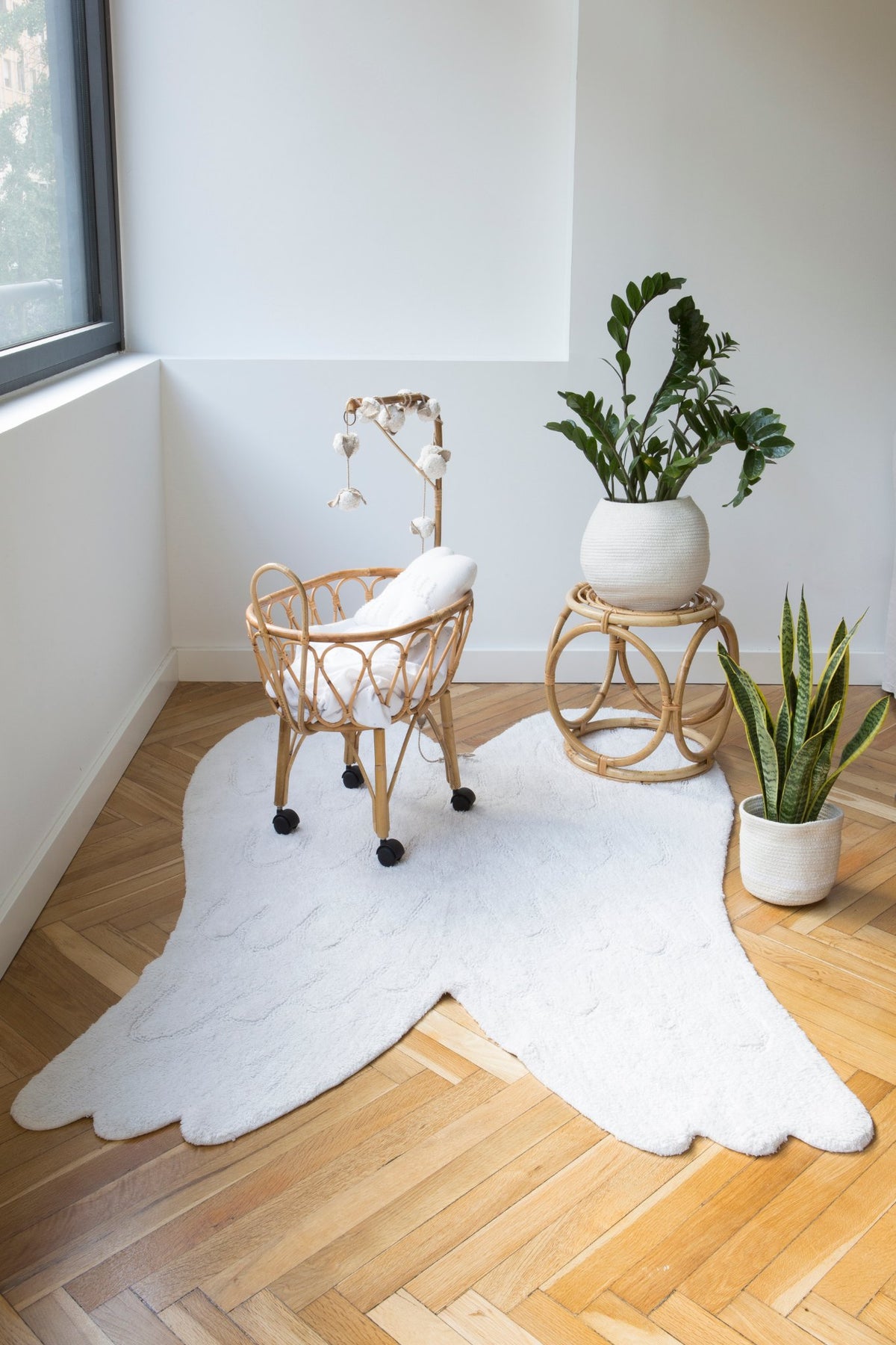 Basket Mini Tricolor Ivory - Le Petit Marché Home Furniture