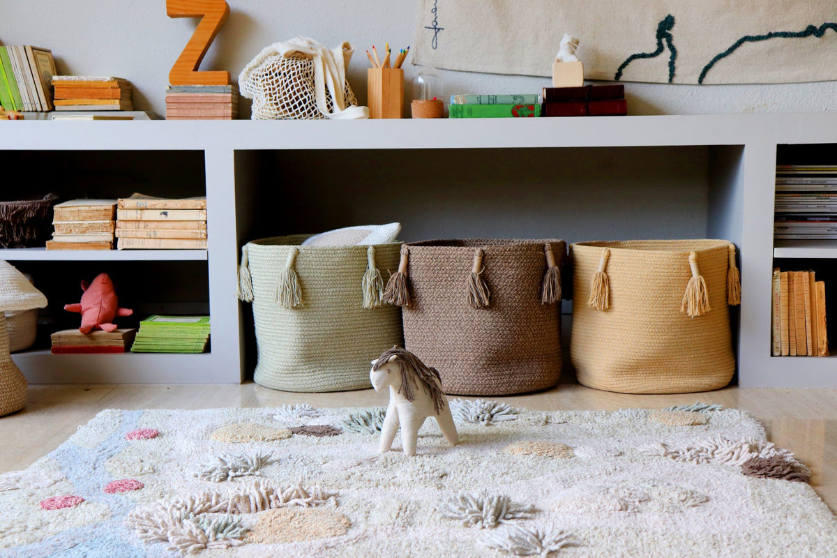 Basket Woody Honey - Le Petit Marché Home Furniture