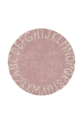 Washable Round Rug ABC, Vintage Nude - Le Petit Marché Home Furniture