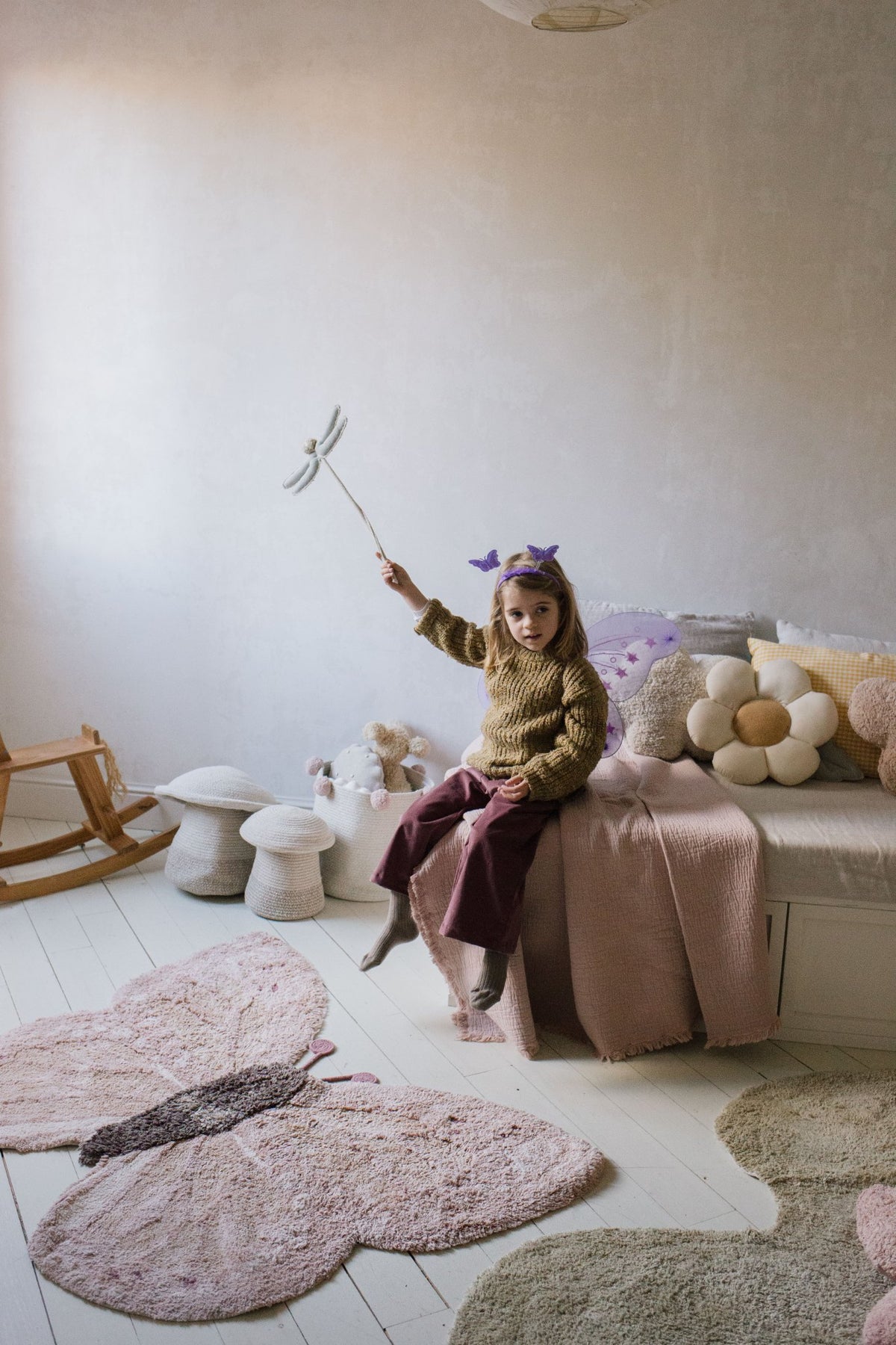 Washable Animal Rug Baby Butterfly - Le Petit Marché Home Furniture