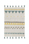 Washable Rug Azteca, Vintage Blue - Le Petit Marché Home Furniture