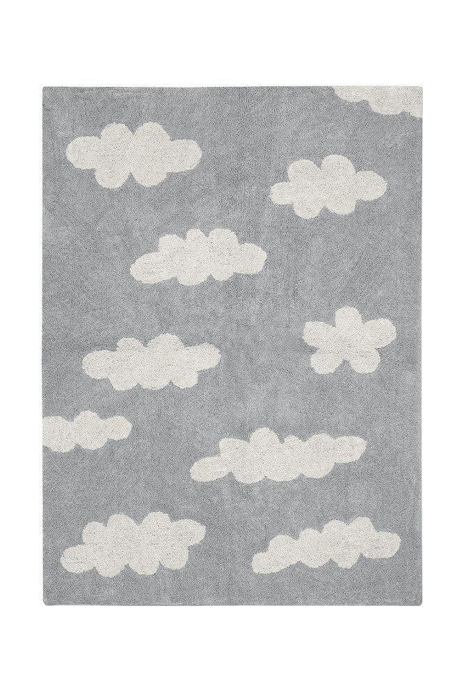 Washable Rug Clouds, Grey - Le Petit Marché Home Furniture