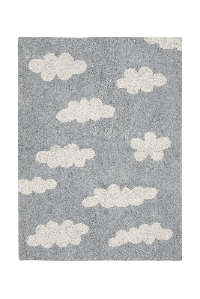 Washable Rug Clouds, Grey - Le Petit Marché Home Furniture