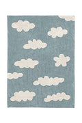 Washable Rug Clouds, Vintage Blue - Le Petit Marché Home Furniture