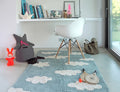 Washable Rug Clouds, Vintage Blue - Le Petit Marché Home Furniture