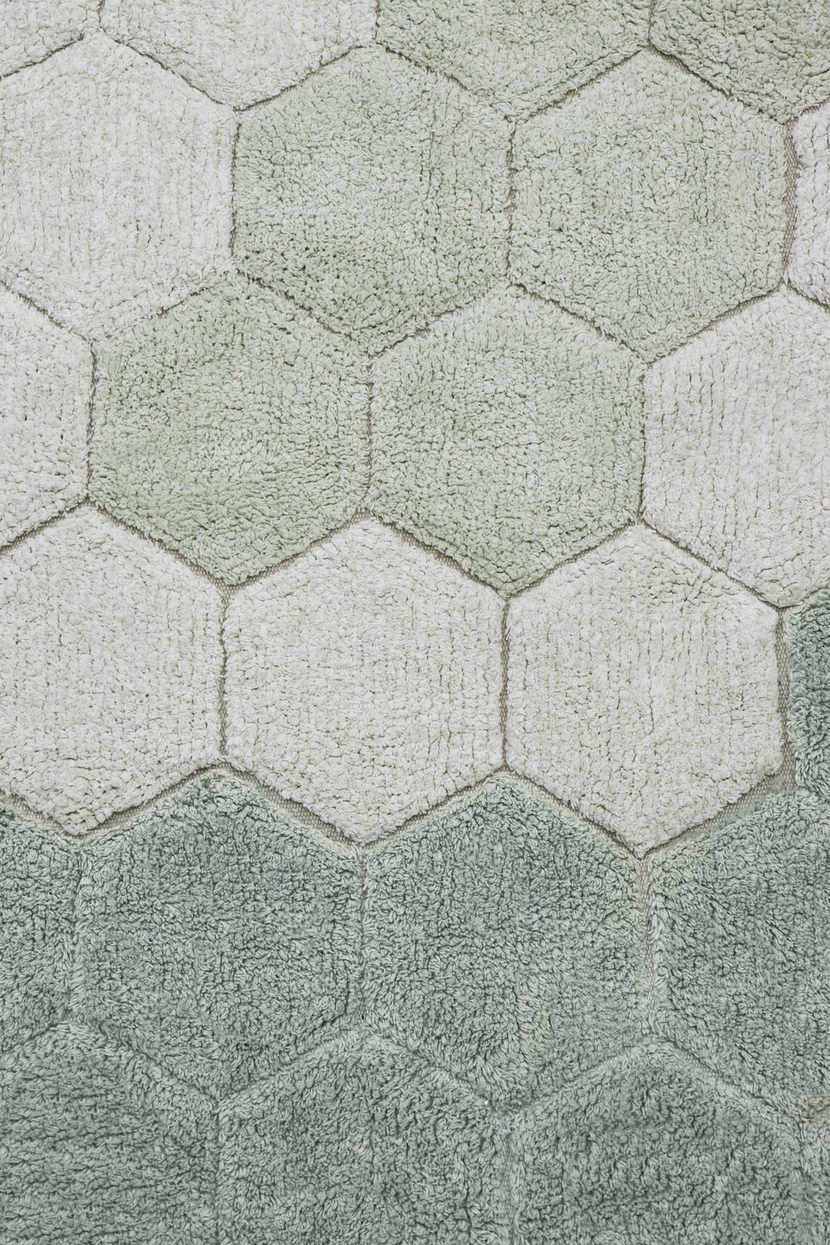 Washable Rug Round Honeycomb, Blue Sage - Le Petit Marché Home Furniture